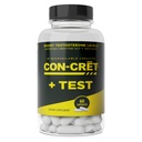 CON-CRET®+ Test, CON-CRET® Patentert Kreatin HCl Nå med Testofen®, Økt testosteronnivå, 60 kapsler