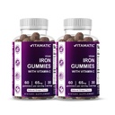Vitamatisk jern 65 mg gummi Supplement for kvinner og menn - 60 vegansk gummi - Great Tasting Iron Gummy vitaminer med vitamin C (2)
