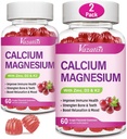 Kalsium Magnesium Sink Gummies med vitamin D3 & K2, høy absorpsjon Magnesium Glycinat Kalium for immun og rolig humør, Grape Flavor 120 Gummies