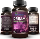 Dream Natural Sleep Supplement for voksne – avslappende søvn, våken hvilet - ikke habit sovehjelp kapsler fri fra sukker, karbohydrater - melatonin, magnesium, 5HTP, L-theanin, GABA- ikke-GMO 60 sovepiller