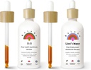 Rainbo Fan Favoritt Bundle, 11:11 Multi Mushroom Extract + Lion's Mane Mushroom Tinktur, Dual Extract Daily Mushroom Tinkturer for omfattende immunstøtte, Vegansk flytende Mushroom Supplements