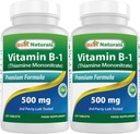 Beste Naturals vitamin B1 som Thiamin Mononitrat 500 mg tabletter (120 greve (Pack of 2))