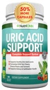 Uric Acid Flush - Herbal Uric Acid Cleanse Supplement - Med Tart Cherry, Celery Seed Extract, Chanca Piedra, Devil's Claw & Green Coffee Bean - Vegan - Støtter Gallbladder og Nyre Helse