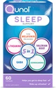 Qunol søvnstøtte, 5 i 1 ikke-habit forming søvnhjelp, kosttilskudd med tidsfrigitt melatonin 5mg, Ashwagandha, GABA, Valerian rot, L-Theanin, 60ct kapsler