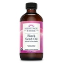 HERITAGE Black Seed Oil, Organisk, Cold Pressed Nigella Sativa Supplement med Thymoquinon, Omega 3 6 9, Antioksidant, Immunitet, Kolesterol, Digestive, Hjerte og Bli med Helse Support*, Vegan, 8oz