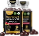 Aamatec Life Mushroom Gummies for voksne ® 10 Mushroom Complex med Lions Mane Reishi Chaga & Cordyceps Mushroom ® Hjerne, Immun & Energi Support ® Raspberry Flavor