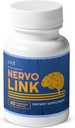 Nervolink - 100% naturlig kosttilskudd for Nerve-Support & Energi Boost, med Reishi, Shiitake og Lion's Mane Mushrooms, laget i USA, ikke - GMO - 60 kapsler, 1 måneds forsyning