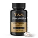 LUAL Kalsium Minis 600 mg med vitamin D3 - Bone & Muscle Support - 150 Mini Softgels - lett å svelge - kalsium & D3 for sterke bein & mobilitet