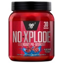 BSN N.O.-XPLODE Pre Workout pulver, energitilskudd for menn og kvinner med kreatin og Beta-Alanine, Flavor: Blå Raz, 30 Serveringer
