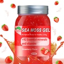 Sea Moss Gel, Organic Raw Irish Seamoss Gel Advanced Superfood, Immune og Digestive Support,Vitamin og Minerals Supplement(Strawberry,18.5OZ)