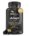 6-i-1 Shilajit Supplement 300mg, Mood og energistøtte Supplement med 60mg ren Ashwagandha, Rhodiola Rosea Panax Ginseng for immunstøtte, minne og fokus, 85+ Trace Minerals, 60 Kapsler