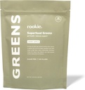 Rookie wellness Greens + Superfoods - Grønn Superfoods Powder Drink laget med hele matkilde ingredienser inneholder vitaminer, probiotika, antioksidanter og Baobab Fiber (30 Serveringer, Crisp Apple)