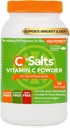 C-Salts vitamin C pulver Supplement - 100% ren høydose buffert vitamin C pulver for immunstøtte - økologisk, sukkerfri, vegansk, ikke-GMO, magevennlig, original 8 oz