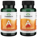 Swanson Vitamin A 10 000 IU (3 000 mikrog RAE) Naturlig nourisering for bein, hud helse, visjon støtte og immunsystem funksjon - høy absorpsjon vitamin A 250 Softgels (2 pakke)