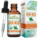 Hvorfor ikke naturlig organisk vitamin D3 K2 (MK-7) flytende dråper, 5000 IE sublingual D3 med kokos MCT olje, for sterke bein og tenner, hjerte og immun støtte