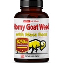 Vital Herbal Horny Goat Weed Capsules for maksimal styrke med Maca Root Tribulus Ashwagandha Tongkat Ali Panax Ginseng for menn kvinner, Boost Energy (90 greve av 1))