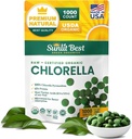 Sunlit Best USDA Organic Premium Chlorella Tabletter 1000 greve 100% ren klorella Superfood Supplement høy i protein, klorofyll, vitaminer, og mineraler støtter god helse, velvære