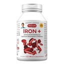 ANDREW LESSMAN Iron Plus 360 kapsler - 18 mg jern, 100% ren aminosyre Chelated jern (glycinat, aspartat), Plus vitamin C for økt absorpsjon, liten, lett å svelge kapsler, ingen additiver