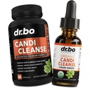 Candi rengjøringsstøtte Supplement piller og dråper - organiske oregano oljedråper flytende & svart valnut Wormwood - ekstra styrke naturlig oral gut Cleanser Detox Helse Kosttilskudd & Caprylsyre Kapsler