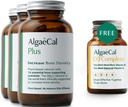 ALGAECAL Plus Bundle - Gratis 4-i-1 vitamin D3 Komplett og rød algae kalsium med 16 ben-støttende næringsstoffer, klinisk støttet for å øke beintettheten og øke immunsystemet