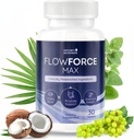 FlowForceMax Herbal støtte supplement - Naturlig plantebasert formel med sådde Palmetto ekstrakt | 30 Chewable tabletter, 1 måneds forsyning, laget i USA