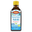 Carlson - Kid's The Very Finest Fish Oil Liquid, 800 mg Omega-3s, norsk, Wild-Caught Fish Oil, Omega 3 Liquid for barn, Sustainly Sourced, Lemon, 200 ml