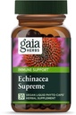 Gaia Herbs Echinacea Supreme - Immune Support Supplement - Echinacea Purpurea & Angustifolia Blend til støtte immunsystem - 30 Vegan Liquid Phyto-Capsules (15-dagers forsyning)