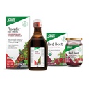 Floradix Iron & Herbs (16.9 oz) & Salus Rød Beet Crystals (7 oz) - Jern Supplement for sunn energi støtte * & økologisk ernæringsmessig øl Root Drink Mix