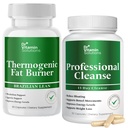 DR VITAMIN SOLUTIONER Termogene fettforbrenner og Detox Cleanse Bundle - 15 dagers rensing for vektkontroll, Gut Helse og Bloating Relief - 90 kapsler