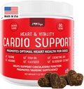 iHeartDogs hjerte og vitalitet Cardio støtte for hunder - Hunde hjerte Helse Supplement med ansjov olje, Taurin, Flaxfrø, Arginin, Blåbær ekstrakt, Coenzyme Q10