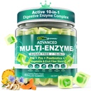Digestive enzymer Gummier for kvinner og menn, multi-enzymer med 90 milliarder CFU probiotika og prebiotika og postbiotika, grønnsaker og fruktfiber blanding, super enzymer for digestive og gut helse, Immune,60Cts