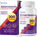 300 milliarder AFU Akkermansia Probiotic | GLP-1 Supplement for kvinner og menn, Akkermansia Mucinifila for GLP-1, Digestive, Gut, Immune, Forbedrer Gut Digestive Lining funksjon, Akka Superbiotika - 60 Caps