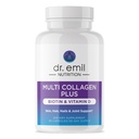 DR. EMIL NUTRITION Multi Collage Peptider Plus Biotin og vitamin D - Biotin og kollagen kosttilskudd for hår hud og negler - Biotin piller for hårvekst