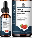 iMATCCHME Shilajit flytende dråpe med Ashwagandha for forbedret energi og immunstøtte, Shilajit for menn energiforsterker, sukker-fri, Strawberry Flavor, 2 Fl Oz