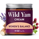 Wild Yam Cream for Hormon Balance | 3450mg Wild Yam for Herbal Menopause & PMS Støtte | Beriket med Vitex, Black Cohosh, Lavender & Mer | Estrogen & Progesteron Gratis Balancing Cream | 4 Oz.