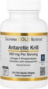 California Gold Nutrition Antarctic Krill olje, Ultra-høy Omega-3 med Astaxanthin, Naturlig Strawberry & Lemon Flavor, Ikke GMO, Glutenfri, 500 mg, 120 Fish Gelatin Softgels, 2 pakke