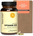 Future Kind Vegansk Vitamin D3-2500 IU Plantebasert kosttilskudd for celle- og immunstøtte - sukkerfri, Lichen-basert vitamin D (30 Softgels i glassflaske)