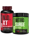Jacked Factory Pre trening Stack - N.O XT Nitric Oxid Booster & NITROSURGE høy energi pre trening drivstoff