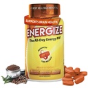 iSatori Energize Brain & Focus Koffeinpiller - Raskt fungerende hele dagen energipiller, Brain Booster, Energi og Focus Supplement, Time Release Koffein betyr ingen Jitters, Ingen Crash (60 tabletter)
