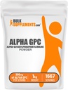 BulkSupplements.com Alpha GPC Powder - Choline Supplements, Alpha GPC 300 mg - Unflavored & Glutenfri, 600 mg per servering, 1kg (2,2 lbs) (Pack of 1)