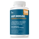 Dr. Tobias Deep Immune Probiotika & Prebiotika, Dual Action Digestion & Immune Support with PreforPro Prebiotics & Delayed Release Spore Forming Probiotika for kvinner og menn, 180 Kapsler, 90 Serveringer