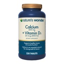 Naturens underlige kalsium 600 mg med vitamin D3 20 mg for bein helse, 220 tabletter