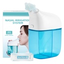 Nasal irrigasjonssystem med 30 saltpakker, sinus rengjøringsmaskin, nese Sinus rengjøringsmaskin med vanntank og avfallssamlingstank - blå