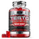 Jern Labs Ernæring Testo Gummies for menn (60 Gummies) - Høy styrke Booster for menn - Blandet Berry Flavor - Funksjoner Maca, Ginseng, sink og selen - Sukkerfri og vegansk egnet