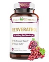 Resveratrol 1450mg ekstra styrke formel å fremme bedre hud og immunitet med grønn te ekstrakt, Grape frø ekstrakt, rødvin ekstrakt og andre 90 dager forsyning