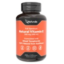 Naturalis Sunflower Vitamin E 268mg (400 IU) med blandede tokoferoler | Essential hudvitamin & immun støtte | Non-GMO, Soya & Glutenfri | 120 Softgels