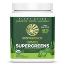 Organic Greens pulver Superfood Complex | Organic Super Greens pulver fra råjuice med probiotika Moringa Leaf & Electrolyte Minerals | Vegansk ikke-GMO Ingen tilsatt sukker (mint, 45 serveringer)