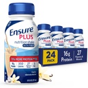 Sørg for Plus Vanilla Nutrition Shake Med Fiber | Måltid Erstatning Shake | Klar til å drikke | 16g Protein og 27 vitaminer og mineraler | 8 fl oz - 24 Pack