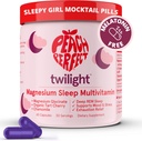 Peach Perfect Twilight Magnesium Glycinat søvn Multivitamin Magnesium Supplement med organisk Tart Cherry, Kamille, 5-HTP, L-Tryptofan, Naturlig Sleepy Girl Mocktail, 60 Kapsler, 30 Serveringer