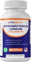 Vitamatic Bifidobacterium Longum 6 milliarder CFU per DR Capsule - 60 greve - fremmer intestinal helse - laget med prebiotisk inulinfiber